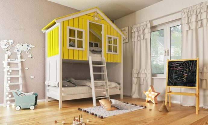 Двухъярусная кровать домик для детей: правила выбора, как выбрать двухярусную кровать детям, купить двухярусную кровать домик детям, двухярусная кровать для детей