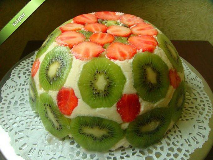 фруктовый торт без выпечки