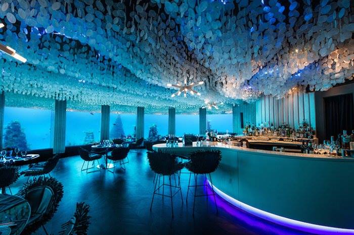 подводный ресторан «Per Aquum» на Мальдивах