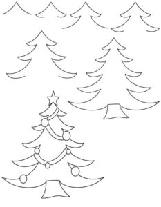 как нарисовать елочку новогоднюю, как нарисовать новогоднюю елку, как нарисовать елочку на новый год, как нарисовать елку ребенку, как нарисовать елочку с игрушками